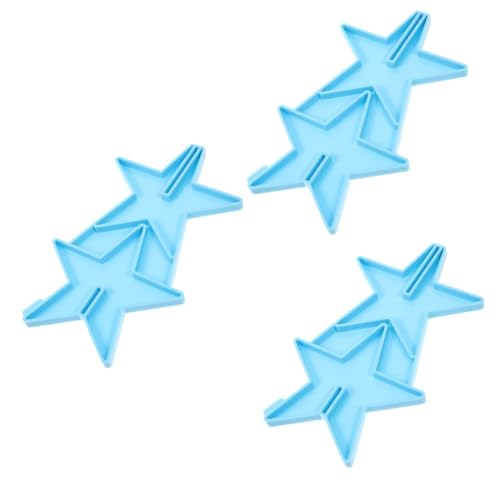 DIYEAH 3 Stück Epoxidform Silikonform wohnungseinrichtung Gießform für Kristallsterne silikonmuffinformen Soja Silikon -Süßigkeitenformen Form für das Handwerk Kieselgel Sky-blue von DIYEAH