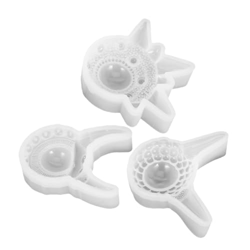 DIYEAH 3 Stück Gießformen für Harzanhänger für Schmuck und Diy Bastelarbeiten für Halloween und Weihnachten Weiß von DIYEAH