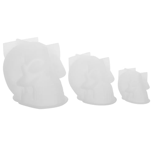 DIYEAH 3 Stück Halloween-skelettformen, 3d-totenkopf-silikonformen für Epoxidharz, Kerzen, Seife, Ton, Wachshandwerk, Party- Und Heimdekoration DIYEAH 3 Stück Halloween-skelettformen, 3d-totenkopf-silikonformen für Epoxidharz, Kerzen, Seife, Ton, Wachshandwerk, Party- Und Heimdekoration von DIYEAH
