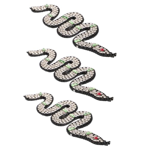 DIYEAH 3 Stück Handbestickte Schlangen-patches mit Strasssteinen Perlenapplikationen zum Aufnähen Langlebige Diy-verzierung für Rucksäcke Kleidung Hüte und Modische Accessoires DIYEAH 3 Stück Handbestickte Schlangen-patches mit Strasssteinen Perlenapplikationen zum Aufnähen Langlebige Diy-verzierung für Rucksäcke Kleidung Hüte und Modische Accessoires von DIYEAH