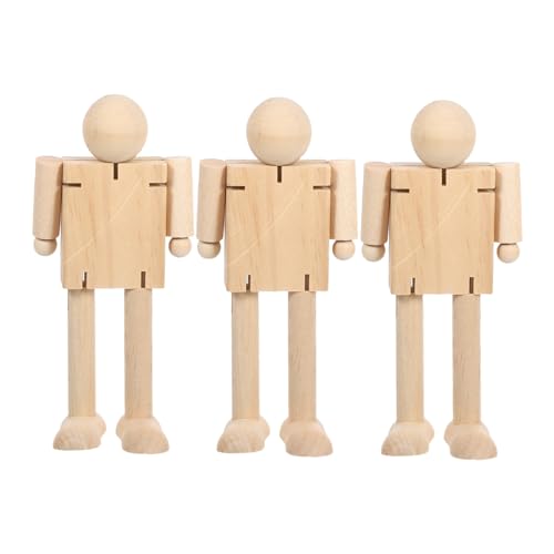 DIYEAH 3 Stück Holzroboter Holzfigur, die schwankt bewegliche Kunstfigur Kunst Mannequin Figur Figuren zeichnen Zeichnungsfigurenmodell Gliederpuppe aus Holz hölzerner Mann Holzhand Khaki DIYEAH 3 Stück Holzroboter Holzfigur, die schwankt bewegliche Kunstfigur Kunst Mannequin Figur Figuren zeichnen Zeichnungsfigurenmodell Gliederpuppe aus Holz hölzerner Mann Holzhand Khaki von DIYEAH