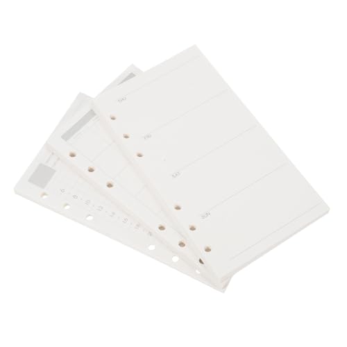 DIYEAH 3 Stück Nachfüllpackung Für Lose Blätter Planereinsätze Wochenplaner Nachfüllen Planer-nachfüllungen Wöchentlicher Notizblock Planerseiten Weiß Papier von DIYEAH