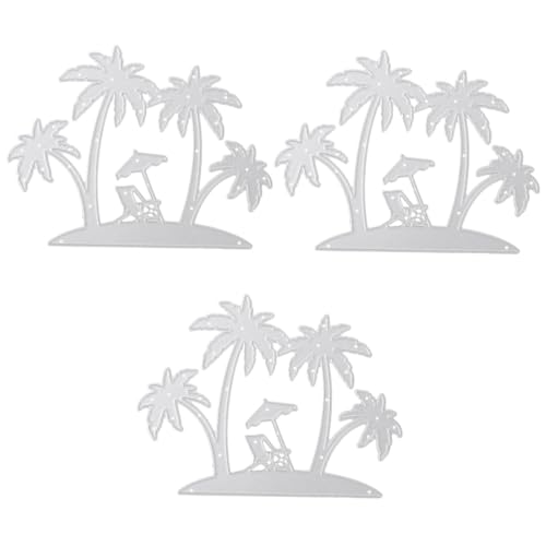 DIYEAH 3 Stück Prägestempel Kokosnuss Stanzform Zum Thema Strand Strand-stanzform Baum Herstellung Prägung Tropisch Gestanzt Sprengen Sie Palmen Für Die Party Kokosnuss Schneiden Metall von DIYEAH