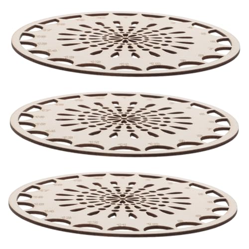 DIYEAH 3 Stück Sticked Floss Speichergerät Stickzubehör Thread-organizer-tool Aufbewahrungsorganisator Für Stickereien Organisator Für Holzfäden Kreuzstichfadenhalter Beige Hölzern von DIYEAH
