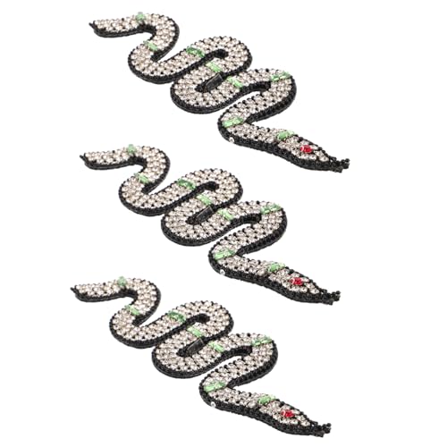 DIYEAH 3 Stück Teiliges Bestickte Schlangen-patches mit Perlen und Strass Strapazierfähig Genähte Applikationen für DIY Kleidung Jacken Hüte Taschen Schuhe Modische Handwerks-Deko DIYEAH 3 Stück Teiliges Bestickte Schlangen-patches mit Perlen und Strass Strapazierfähig Genähte Applikationen für DIY Kleidung Jacken Hüte Taschen Schuhe Modische Handwerks-Deko von DIYEAH