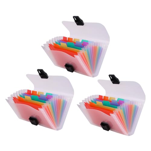 DIYEAH 3 Stück Teiliges Fächermappe mit Tragbarer Dokumenten Organizer für Rechnungen Quittungen und für Büro und Schule Ergonomisches Design für Einfachen Zugang DIYEAH 3 Stück Teiliges Fächermappe mit Tragbarer Dokumenten Organizer für Rechnungen Quittungen und für Büro und Schule Ergonomisches Design für Einfachen Zugang von DIYEAH