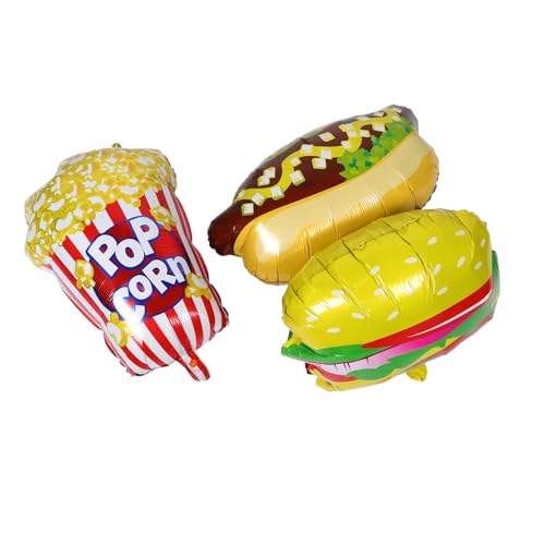 DIYEAH 3 Stück Teiliges Fast Food Party Deko Set mit Popcorn Hotdog Burger Folienballons Schnelle Inflation Vielseitig für Kino Karneval Geburtstag Picknick Bbq Lebendige Lebensmittel DIYEAH 3 Stück Teiliges Fast Food Party Deko Set mit Popcorn Hotdog Burger Folienballons Schnelle Inflation Vielseitig für Kino Karneval Geburtstag Picknick Bbq Lebendige Lebensmittel von DIYEAH
