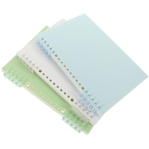 DIYEAH 3 Stück Teiliges Spiral Notizbuch Multifunktionales Notizbuch für Schüler und Büro Notizblock Himmelblau Grün und Weiß pro Heft für Planung und Notizen von DIYEAH