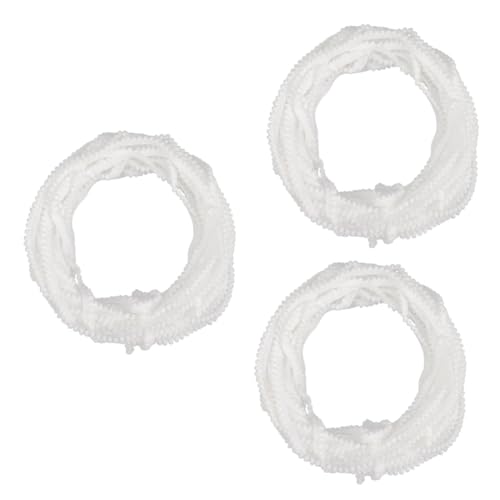 DIYEAH 3 Stück Trimmt Band Pompons Zum Basteln Quaste Nähen Bommelbälle Bausatz Dekoration Für Hüte Pompons Basteln Mini Schleife Weihnachten Girlande Schüttgut Cheerleader Stoff Weiß von DIYEAH