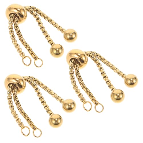 DIYEAH 3 Stück Verstellbare Armbandverlängerung Gold Perlen Enden DIY Schmuckzubehör für Anpassung und Komfortablen Sitz bei Jedem Anlass DIYEAH 3 Stück Verstellbare Armbandverlängerung Gold Perlen Enden DIY Schmuckzubehör für Anpassung und Komfortablen Sitz bei Jedem Anlass von DIYEAH