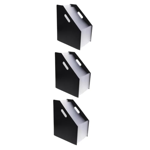 DIYEAH 3 Stück Vertical Accordion File Organizer mit Großer Kapazität Platzsparend und Erweiterbar Moderner Stil Mehrlagiges Klassifikationssystem für Büro Schule und Zuhause Schwarz mit DIYEAH 3 Stück Vertical Accordion File Organizer mit Großer Kapazität Platzsparend und Erweiterbar Moderner Stil Mehrlagiges Klassifikationssystem für Büro Schule und Zuhause Schwarz mit von DIYEAH