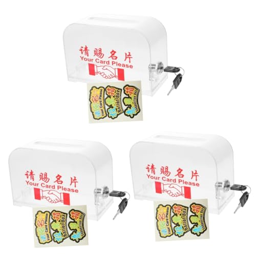 DIYEAH 3 Stück Visitenkartenetui Fall Brieftasche sperren Kasse bürobedarf organizer visitenkarten halterung Tragbarer Behälter für Bürokarten Kartenhalter fürs Büro Plastik Transparent DIYEAH 3 Stück Visitenkartenetui Fall Brieftasche sperren Kasse bürobedarf organizer visitenkarten halterung Tragbarer Behälter für Bürokarten Kartenhalter fürs Büro Plastik Transparent von DIYEAH