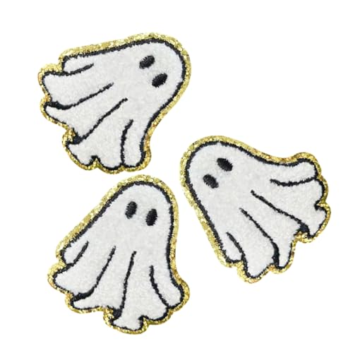 DIYEAH 3 Stück Weiße Halloween Stickerei Bügelflicken Waschbare Applikationen für Kleidung Jeans Jacken Schuhe Dekorative Stoffpatches für Diy Kleidung Zubehör DIYEAH 3 Stück Weiße Halloween Stickerei Bügelflicken Waschbare Applikationen für Kleidung Jeans Jacken Schuhe Dekorative Stoffpatches für Diy Kleidung Zubehör von DIYEAH