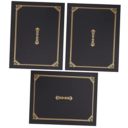 DIYEAH 3 Stück Zertifikatshülle dokumentenmappe aktenmappe Inhaber von Auszeichnungsurkunden Ordner mit Abschlusspreisen Dokumentenabdeckung aus Papier zertifikat papier halter Black DIYEAH 3 Stück Zertifikatshülle dokumentenmappe aktenmappe Inhaber von Auszeichnungsurkunden Ordner mit Abschlusspreisen Dokumentenabdeckung aus Papier zertifikat papier halter Black von DIYEAH