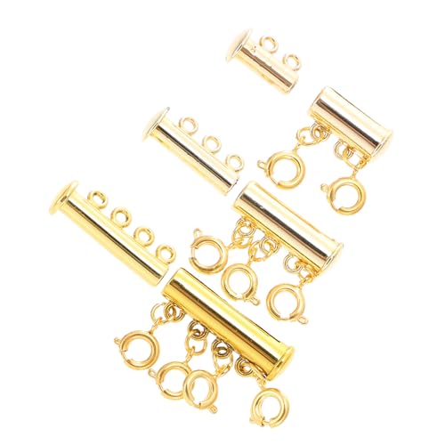 DIYEAH 3 Stück magnetische Halskette Halsketten Rocailles Anhängerverschluss schmuck herstellen armbandverschluss Magnetverschlüsse Magnetschnalle der Halskette Legierung Golden von DIYEAH
