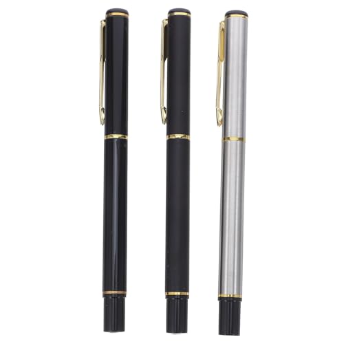 DIYEAH 3 Stück nachfüllbarer Pinselstift mit weicher Spitze, nachfüllbarer Edelstahl – Füllfederhalter für Künstler, chinesische Kalligraphie, japanisches Sumi-Zeichnen, Schreiben, Unterschrift von DIYEAH