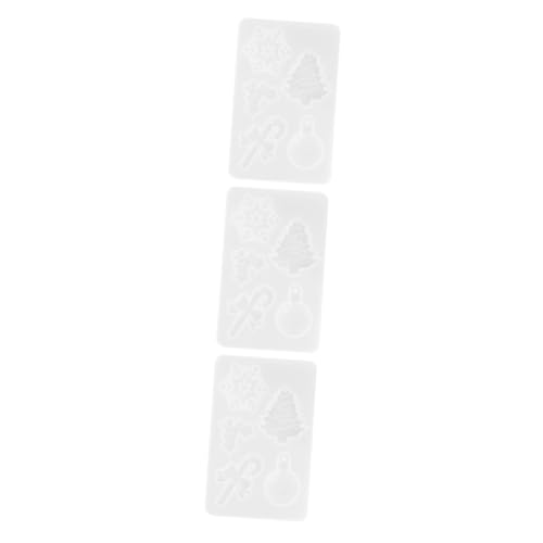 DIYEAH 3 Teilige Silikonform Für Anhänger Mit Weihnachtsbaum Schmelzform Für Weihnachtslichter Gießform Für Schneeflocken Weihnachtskeramikformen Schokoladenbackformen von DIYEAH