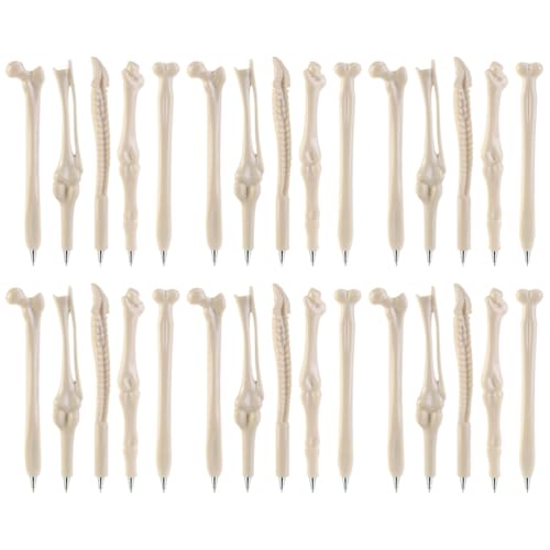 DIYEAH 30 Kugelschreiber in Knochenform, Verschiedene Skelettstifte im Halloween-stil zum Schreiben, Kreative Partygeschenke von DIYEAH
