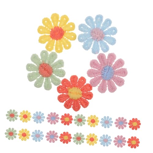 DIYEAH 30 Stück Bestickte Aufnäher Zum Aufnähen: Stoff-blumen-applikationen Für Selbstgemachte Haar-accessoires – Kleidungsflicken Für Jeansjacken Und Bastelprojekte von DIYEAH