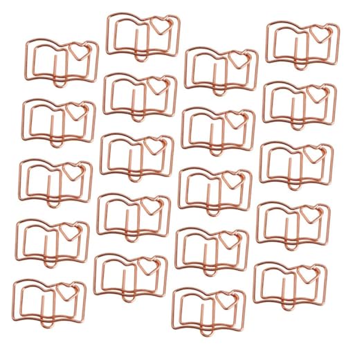 DIYEAH 30 Stück Buchnotizen Ordner Schule Büro Weiße Klammern Büromaterial Papierverschlüsse Home Office Niedliche Büroartikel Büroklammern Büroklammern Dekorative von DIYEAH