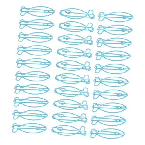 DIYEAH 30 Stück Fischförmige Metall Büroklammern Kreative Tierdesign Clips für Büro und Schule zur Dokumentenorganisation Schreibwarenzubehör von DIYEAH