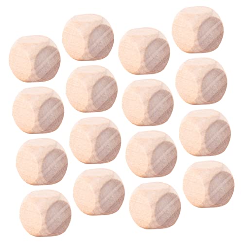 DIYEAH 30 Stück Holzwürfel unfertige leere Würfel würfelt DIY-Würfel Würfelzubehör für kleine Würfel von DIYEAH