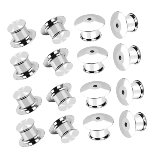 DIYEAH 30 Stück Metallnagelfreie Knöpfe Sicherungsstiftverschluss Sicherheitsnadelverschluss Stifthalter aus Metall Sicherungsstift sichern Kupfer Silver von DIYEAH