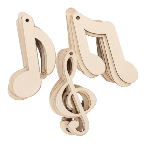 DIYEAH 30 Stück Musiknoten Holz Ausschnitte Diy Blanko Holzscheiben für Bastelprojekte für Kreative Dekorationen Leicht und Einfach zu Gestalten DIYEAH 30 Stück Musiknoten Holz Ausschnitte Diy Blanko Holzscheiben für Bastelprojekte für Kreative Dekorationen Leicht und Einfach zu Gestalten von DIYEAH