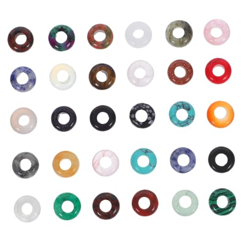 DIYEAH 30 Stück Natürliche Große Lochperlen Stein Rondelle Lose Abstandshalterperlen Für DIY Handwerk Schmuckherstellung Halskette Bettelarmband Zubehör DIYEAH 30 Stück Natürliche Große Lochperlen Stein Rondelle Lose Abstandshalterperlen Für DIY Handwerk Schmuckherstellung Halskette Bettelarmband Zubehör von DIYEAH