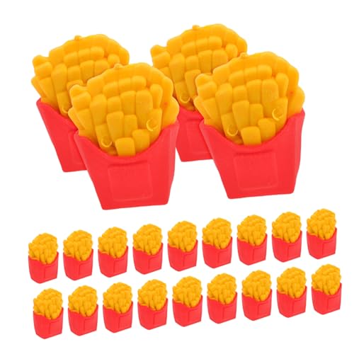 DIYEAH 30 Stück Pommes Frites Radiergummi Niedliches Schulmaterial Kreativer Radiergummi Kindergarten Radiergummis Studentenpreise Schulmaterial Niedliches Kawaii Briefpapier von DIYEAH