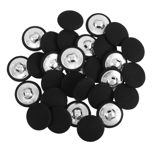 DIYEAH 30 Stück Runde Stoffbezogene Metallknöpfe Klassische Nähknöpfe für Anzüge Pullover Kinderkleidung Brautkleider Elegante Textilknöpfe für Vielseitige Bekleidung von DIYEAH