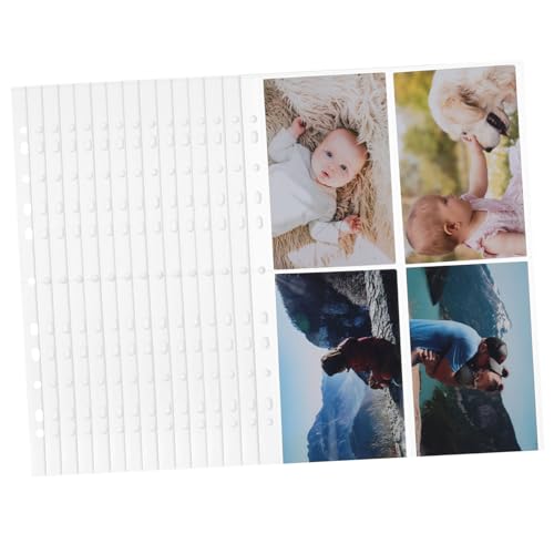 DIYEAH 30 Stück Sammelkarten Albumseiten Doppelseitig Fach Klarsichthüllen Transparent für Ringordner Flexible Kartenschutzhüllen für Baseball Fußball Postkarten Fotos von DIYEAH