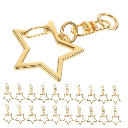 DIYEAH 30 Stück Stern Schlüsselanhänger Metall Spring Snap Haken DIY Anhänger Zubehör mit Fünfspitz-sternform für Frauen und Taschen Schlüsselring Schmuckherstellung von DIYEAH