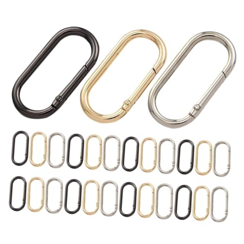 DIYEAH 30 Stück Teiliges Ovale Karabiner Clips Langlebiger Zinklegierung mit Federmechanismus Vielseitig Einsetzbar als Schlüsselanhänger Taschen Verlängerer und Diy Schmuckverbinder Gold DIYEAH 30 Stück Teiliges Ovale Karabiner Clips Langlebiger Zinklegierung mit Federmechanismus Vielseitig Einsetzbar als Schlüsselanhänger Taschen Verlängerer und Diy Schmuckverbinder Gold von DIYEAH