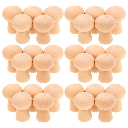 DIYEAH 30 Stück Teiliges Unbemalter Holzpilz-figuren X Blanko DIY Mini-holzpilze zum Bemalen für Natürliche Unvollendete Pilz-dekorationen für Kreative Bastelprojekte und Familienzeit DIYEAH 30 Stück Teiliges Unbemalter Holzpilz-figuren X Blanko DIY Mini-holzpilze zum Bemalen für Natürliche Unvollendete Pilz-dekorationen für Kreative Bastelprojekte und Familienzeit von DIYEAH