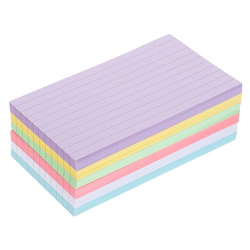DIYEAH 300 Blatt Farbige Karteikarten Lernkarten Blanko Notizkarten Pastellfarbene Blankokarten Linierte Stichwortkarten Schulkarten College Karteikarten Studium Kleine von DIYEAH