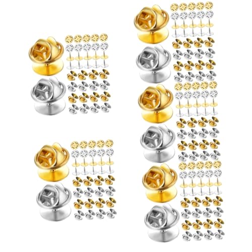 DIYEAH 300 Sätze Diy Schmuck Pin Backs Set Teiliges Set Goldenen und Silbernen Verschluss Pins mit Federverriegelung für Bastelprojekte und für Diy Enthusiasten von DIYEAH