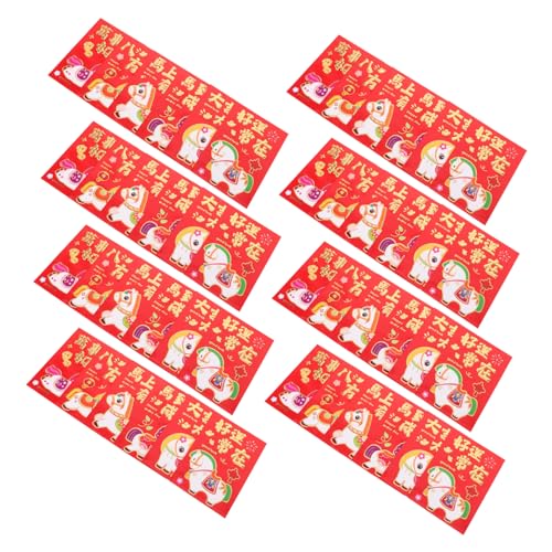 DIYEAH 300 Stück Chinesische Rote Umschläge Jahr Des Pferdes Kreative Hong Bao mit Lustigen Cartoon Motiven für Frühlingsfest Glücksgeld Umschläge Geschenkumschläge Großpackung von DIYEAH