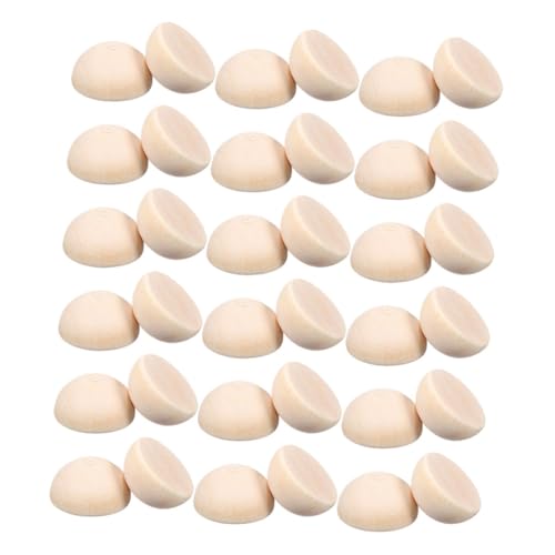 DIYEAH 300 Stück Halbrunde Holzperlen Unbehandelte Mini Halb Sphären Holzperlen für Diy Projekte Bastelarbeiten Dekoration und Schmuckgestaltung von DIYEAH