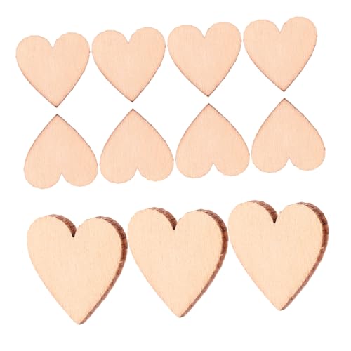 DIYEAH 300 Stück Herzförmiges Ornament Aus Holz Tischdeko Valentinstag Holzherzen Unfertiges Holzherz Kernholzscheiben Mini-holzausschnitte Kleine Holzherzen Herzförmige Holzscheiben von DIYEAH