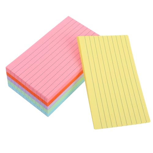 DIYEAH 300 Stück Notizbuch Notizblock Notizkarten Karteikarten set Praktische Notizen Farbige Indexkarten bunte Karteikarten Karteikartenhalter Tab-Karteikarten Karteikarten farbig Papier von DIYEAH