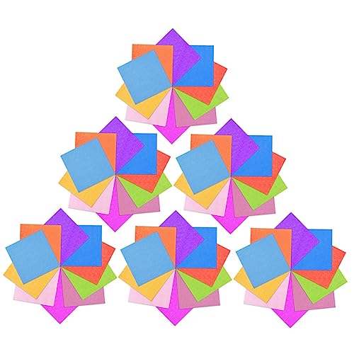 DIYEAH 300 Stück Origami Papier Kreise Papiersterne Streifen Seidenpapier Zum Basteln Bastelpapier Farbpapier Scrapbook Papier Konstruktionspapier Quadrate Papierservietten von DIYEAH