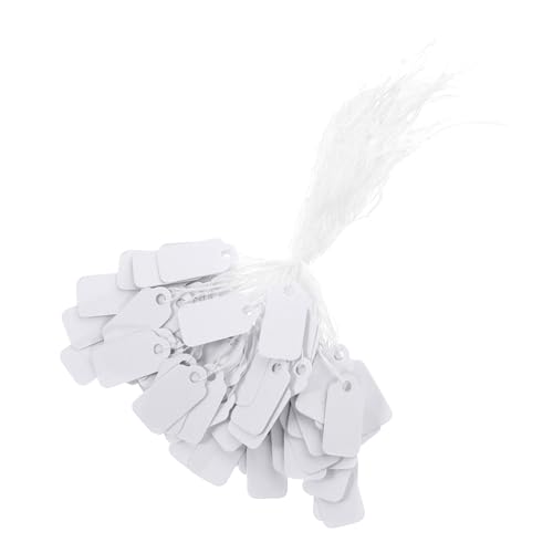 DIYEAH 300 Stück Preisschilder mit Schnur Blanko Schmuckpreisschilder für Kleidung und Accessoires Beschreibbar und Langlebig zur Preisgestaltung von Schmuck Kleidung und von DIYEAH