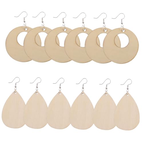 DIYEAH 300 Stück Teiliges Holzanhänger DIY Schmuckherstellung Set mit Ohrhaken und Offenen Ringen Vielseitige Holzohrringe Charms für Individuelles Basteln Geschenkidee für Familie und DIYEAH 300 Stück Teiliges Holzanhänger DIY Schmuckherstellung Set mit Ohrhaken und Offenen Ringen Vielseitige Holzohrringe Charms für Individuelles Basteln Geschenkidee für Familie und von DIYEAH