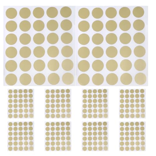 DIYEAH 300Stücke Runde Rubbelaufkleber Selbstklebend Goldene Etiketten für DIY Rubbellose Prämienprogramme und Aktivitäten für Erwachsene von DIYEAH