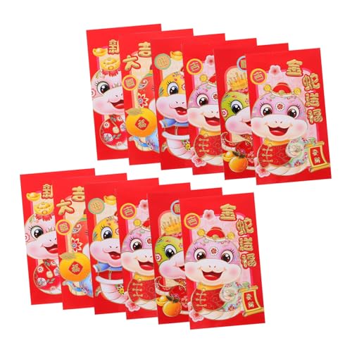 DIYEAH 30Stücke Rote Umschläge für Chinesische Neujahr Cartoon Schlangen Design Traditionelle Geldumschläge für Hochzeiten und Glücksgeldumschläge für Jahr Schlange von DIYEAH