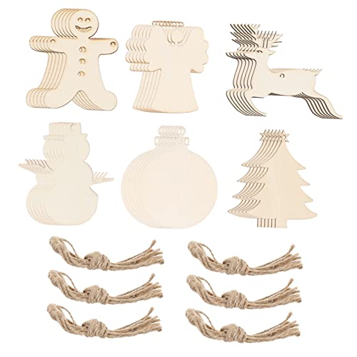 DIYEAH 30Stücke Teiliges Holzscheiben Weihnachtsanhänger Dekorative DIY Holzchips Für Weihnachtsbaum Wand Und Tischdekorationen Engel Reh Kugel Schneemann DIYEAH 30Stücke Teiliges Holzscheiben Weihnachtsanhänger Dekorative DIY Holzchips Für Weihnachtsbaum Wand Und Tischdekorationen Engel Reh Kugel Schneemann von DIYEAH