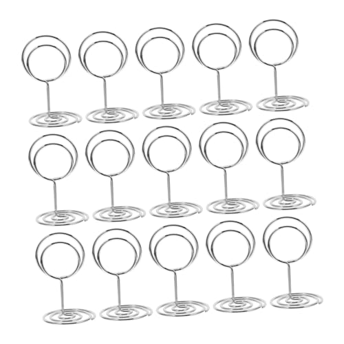 DIYEAH 31 Stück Teiliges Tischkartenhalter aus Metall Silberne Foto und Menühalter für Hochzeiten Partys und Büro Multifunktionale Halter für Tischnummern Namenskarten und Memo Notizen von DIYEAH