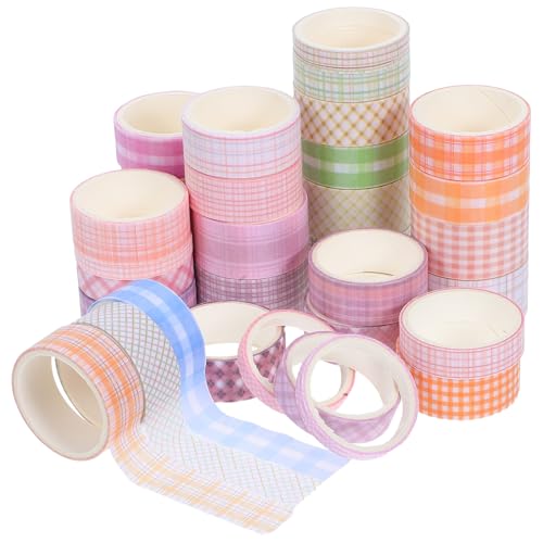 DIYEAH 32 Rollen 2 m Washi-Klebebänder mit Karomuster – Dekorative Abdeckbänder für Kunst, DIY, Planer, Basteln, Journal, Scrapbooking, Zubehör DIYEAH 32 Rollen 2 m Washi-Klebebänder mit Karomuster – Dekorative Abdeckbänder für Kunst, DIY, Planer, Basteln, Journal, Scrapbooking, Zubehör von DIYEAH
