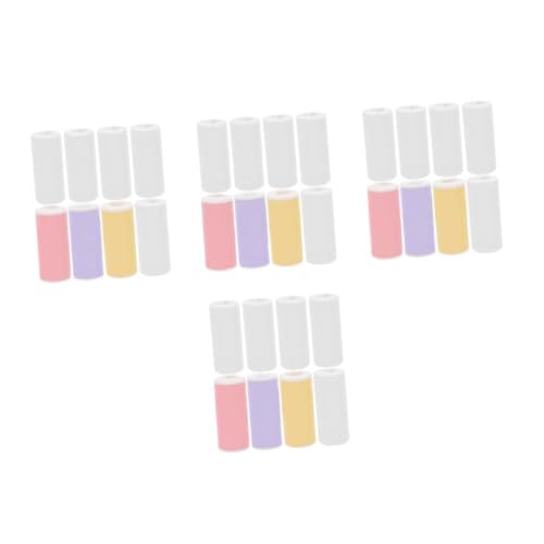 DIYEAH 32 Rollen Selbstklebendes Thermopapier Mini Thermodruckerpapier Farbige Aufkleberrollen Langlebig für Büro Schüler und Persönliche Organisation von DIYEAH